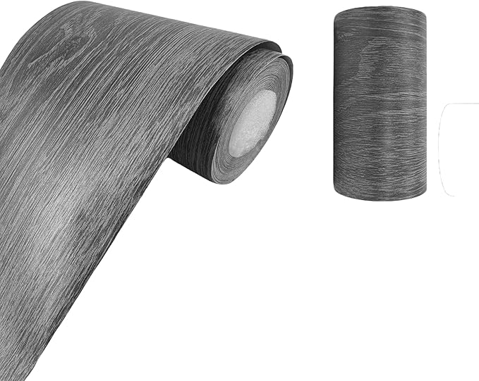 Teemall 10M Black Wood Grain Removable PVC Waterproof Border Wall Decor