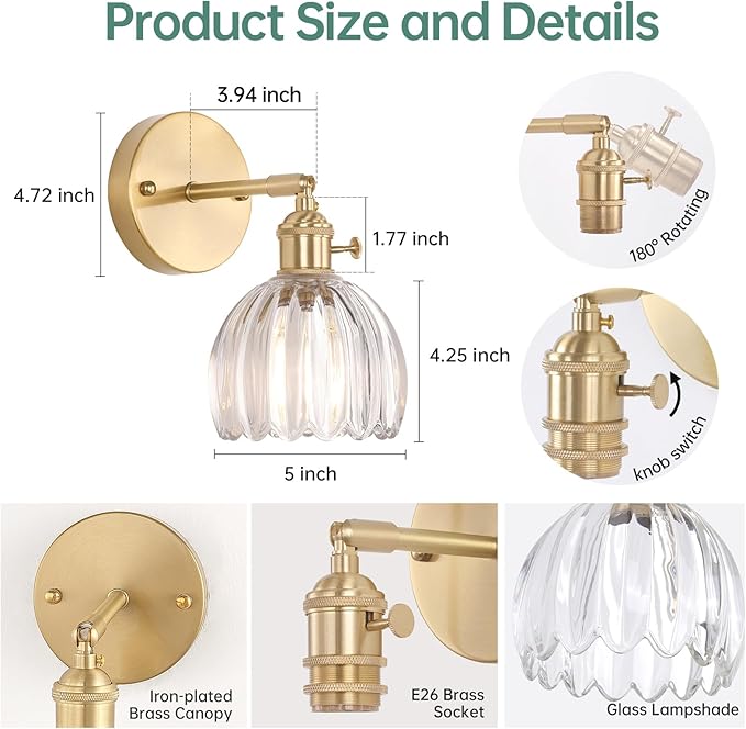 Shenmoyl Vintage Wall Sconces