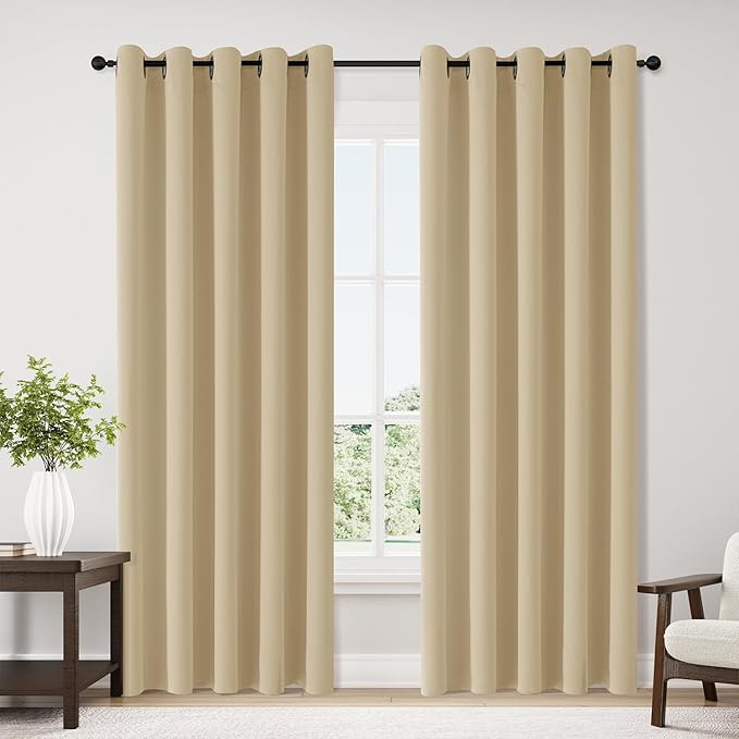 ChrisDowa Blackout Curtains 70 inches Wide