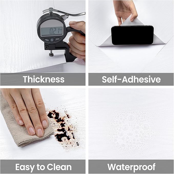 practicalWs Peel and Stick Wallpaper 17.7'' x 78.7'', Self Adhesive Wood Look