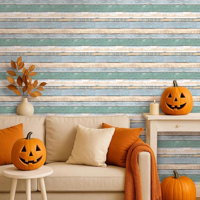 COMSTICKC Peel and Stick Faux Wood Wall Sticker Wall Panels, Ultra-Light Thin