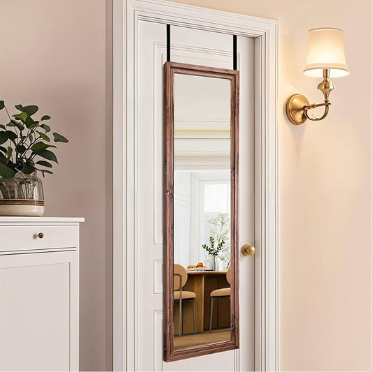 50"x16" Door Mirror, Rustic Full Length Mirror, Over The Door Hanging Mirrors