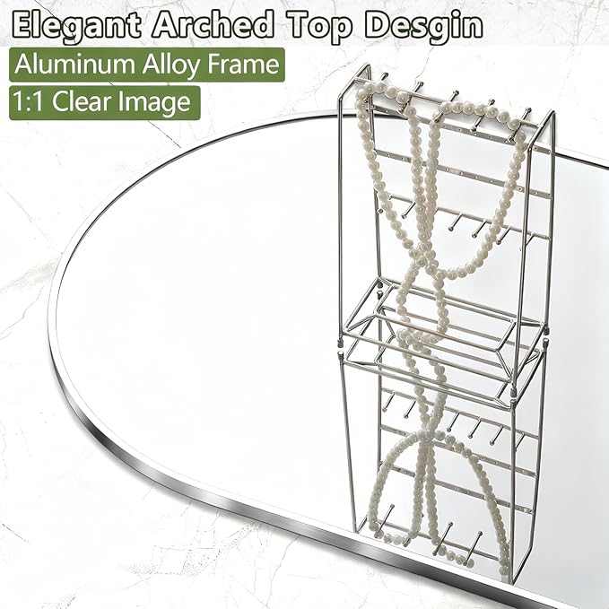 Rowjut Floor Mirror Arched Full Length Mirrors, Mirror Full Length Standing