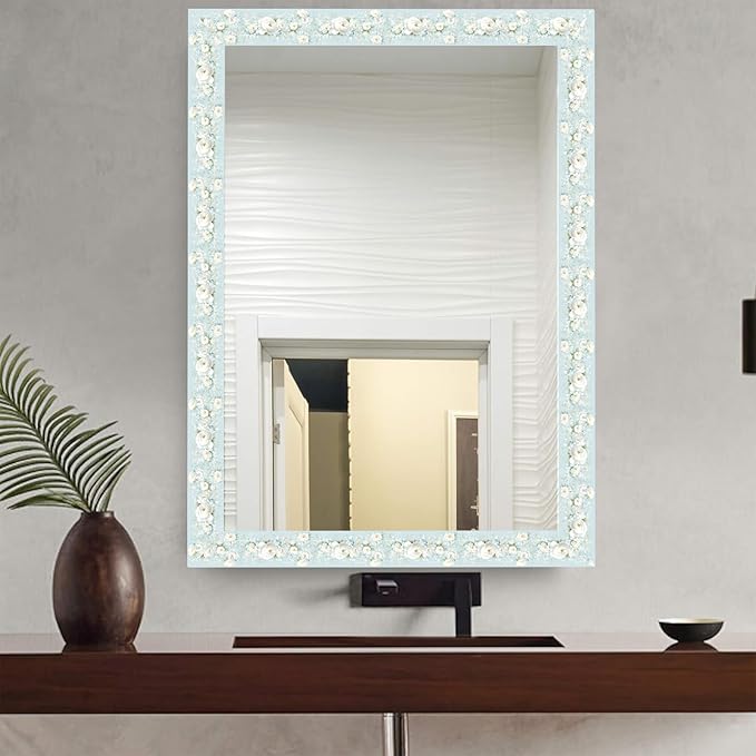 3D Floral Blue Wallpaper Border White Peony Peel and Stick Wall Border Self