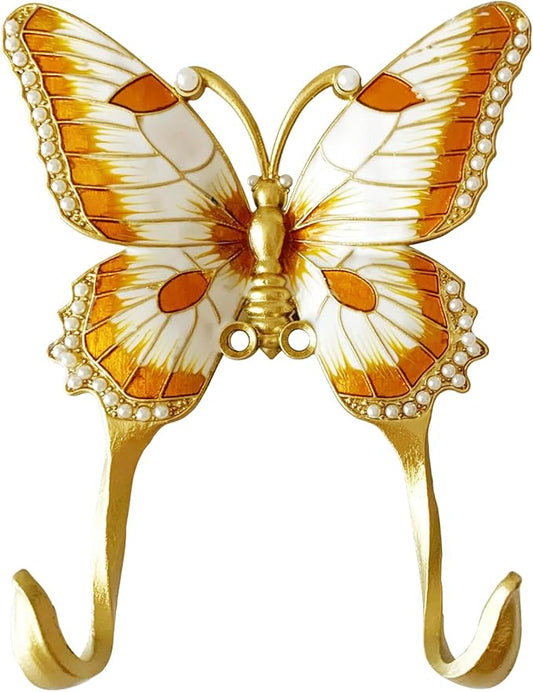 1 Pack Decorative Wall Hook, Vintage Butterfly Shaped Metal Wall Hook