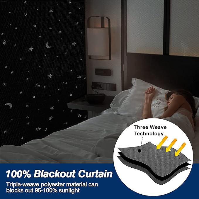 Magnetic Blackout Shades Temporary Blackout Curtains 100% Blackout Blind Window