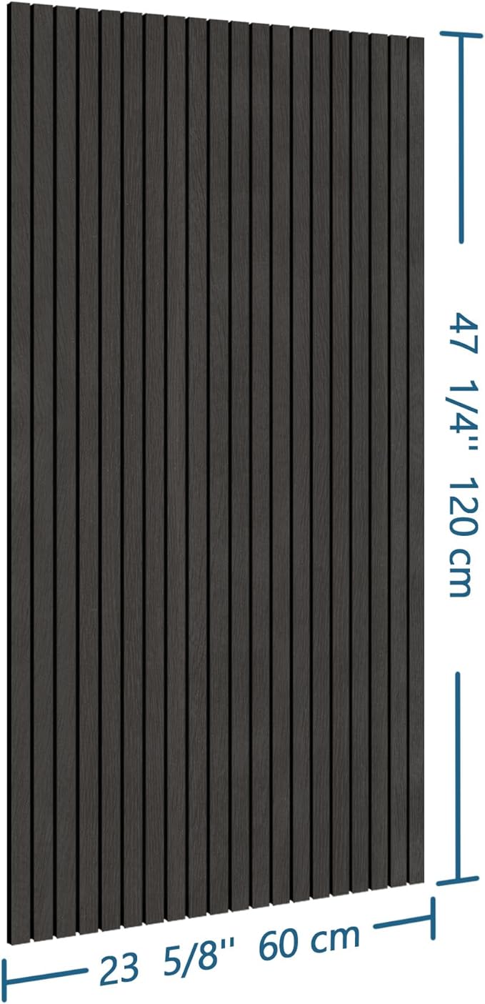 4-Piece Wood Slat Wall Panel for Interior Wall Decor Noise Cancelling 47.2" x