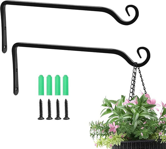 Jardim 2 Pack 10 Inch Premium Decorative Metal Iron Wall Hangers