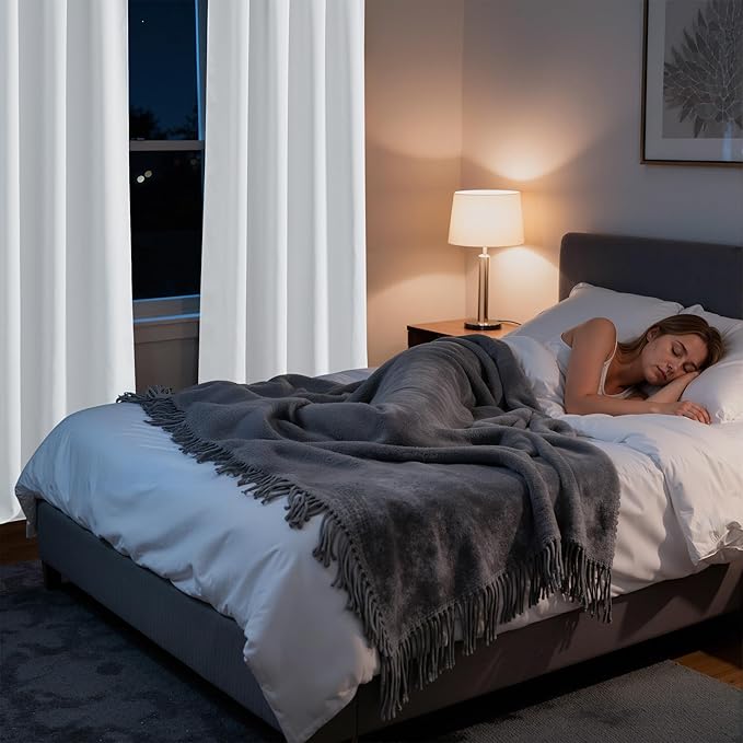 RYB HOME 100% Blackout Short Curtains