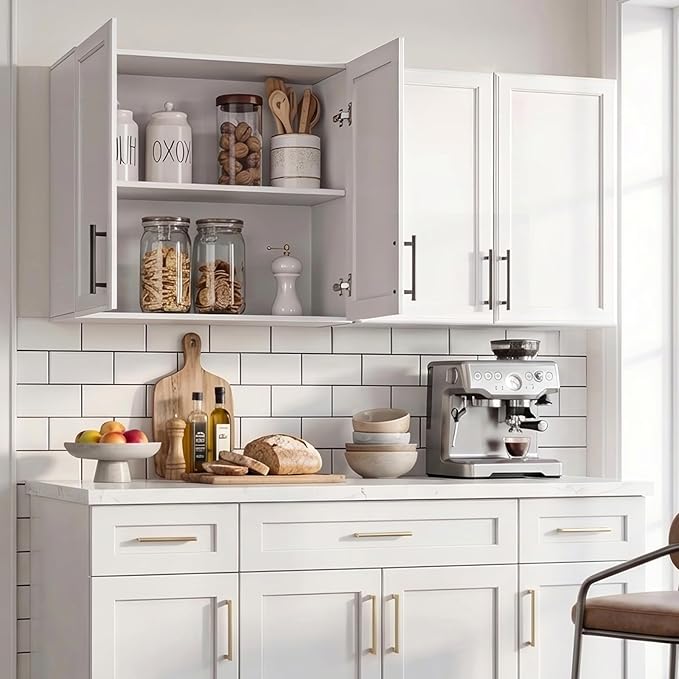 FIMELLO 47.2" W Laundry Room Cabinets Wall Mounted, Laundry Wall Cabinet