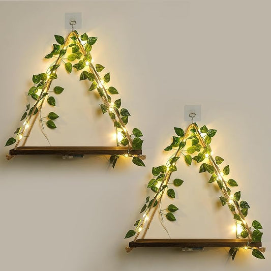 JOPSTDI Floating Shelves for Wall, Plant Wall Decor, Hanging Shelf, Cottage
