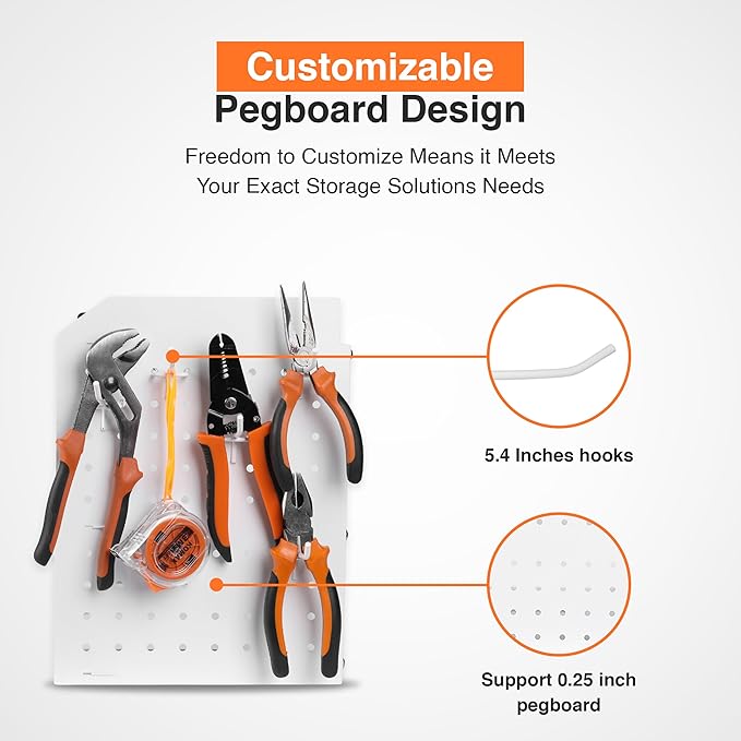 Power Tool Organizer Wall Mount - 3 Layer Heavy Duty - Cordless Tool Organizer, 4 Drill Hanger, Modular Battery Tool Organizer Wall Mount - Garage/Workshop Storage Peg Board Utility Rack
