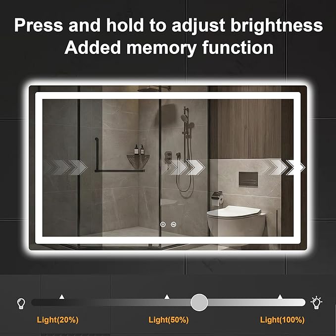 AMOISE LED Bathroom Vanity Mirror