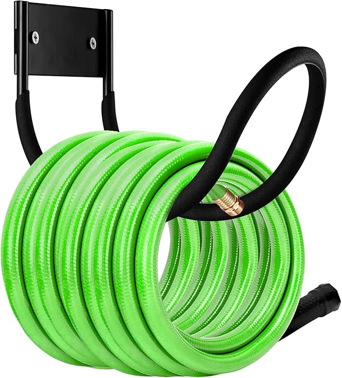 Hose Hanger, Heavy Duty Metal Hose Holder Wall Mount, Hook for Garden Hose/Expandable Hose/Hose Reel/Water Hose/Pocket Hose/Flexable Hose/Magic Hose (Hose Holder 125 Ft)