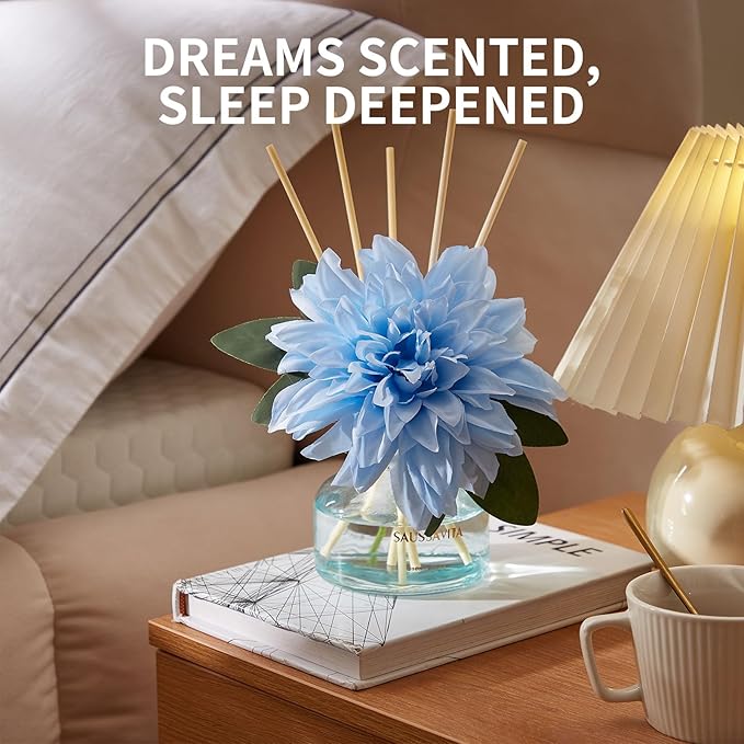 Reed Diffusers Set The Forest of Citrus Scent, Bathroom Floral Scent Diffuser, Reed Diffuser for 120 Days, Bathroom Diffuser with 7 Sticks, Office Desk Accessories, Bedroom Decor