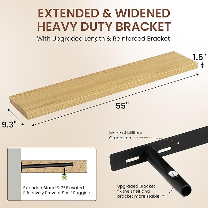 Dreamland 55 Inches Floating Shelves