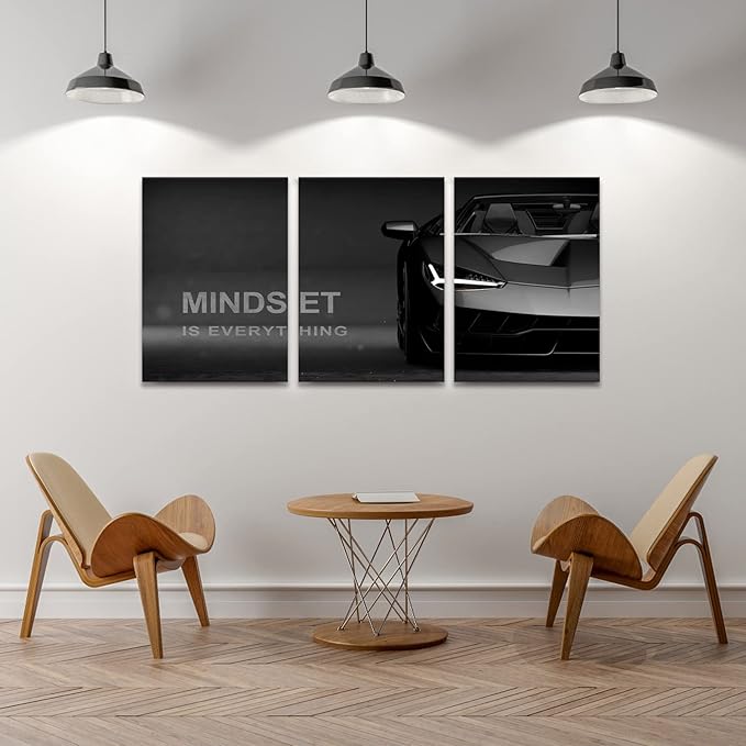 KAWAHONE Motivational Canvas Wall Art Lamborghini Posters Prints Entrepreneur