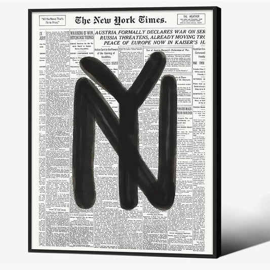 Black and White Newspaper Wall Art Vintage New York City Poster Trendy