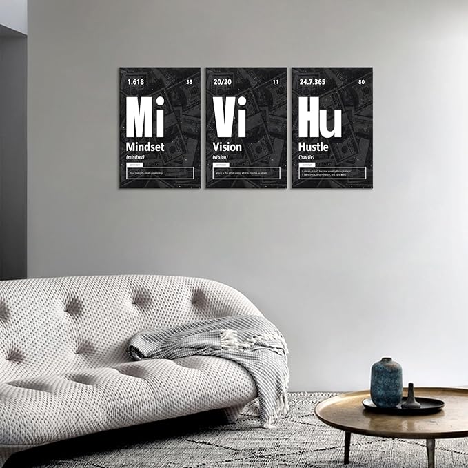 KAWAHONE Motivational Canvas Wall Art Framed, Inspirational Quote Success