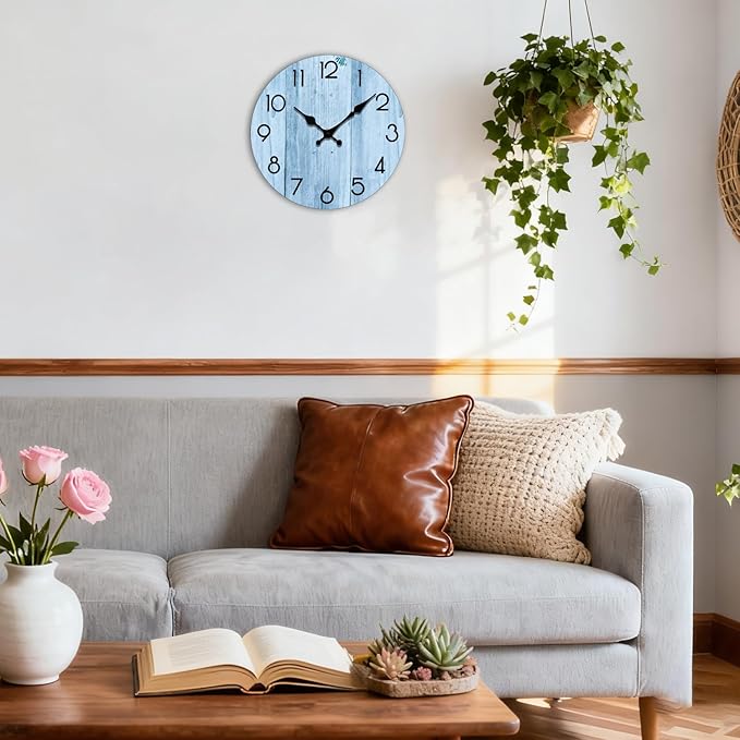 Wall Clock, Modern Wall Clocks Battery Operated, Silent Non Ticking Clock
