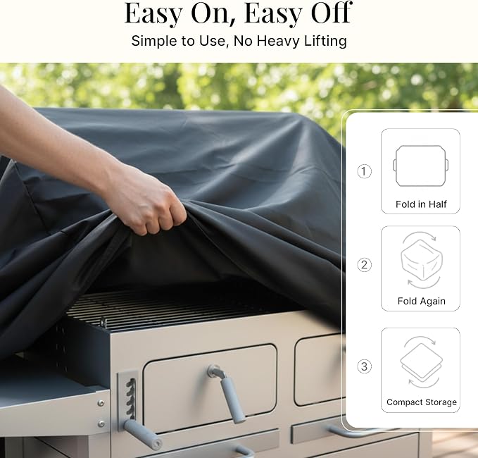 iBirdie Outdoor Grills Cover 58 x 24 x 46 inch, fit 58, 57 Barbeque, Waterproof Weatherproof, 600D Heavy Duty Barbecue Cover, Compatible for 3, 4 Burners Gas BBQ