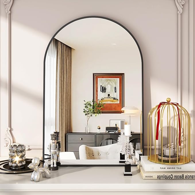 VooBang Arched Wall Mirror, 24 x 36 inch Arch Bathroom Mirror, Wall Mounted