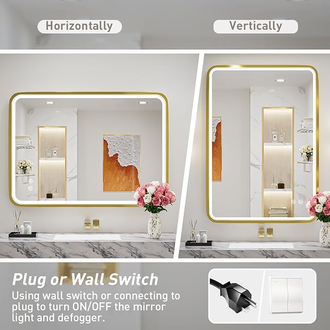 36x24 Inch LED Bathroom Mirror