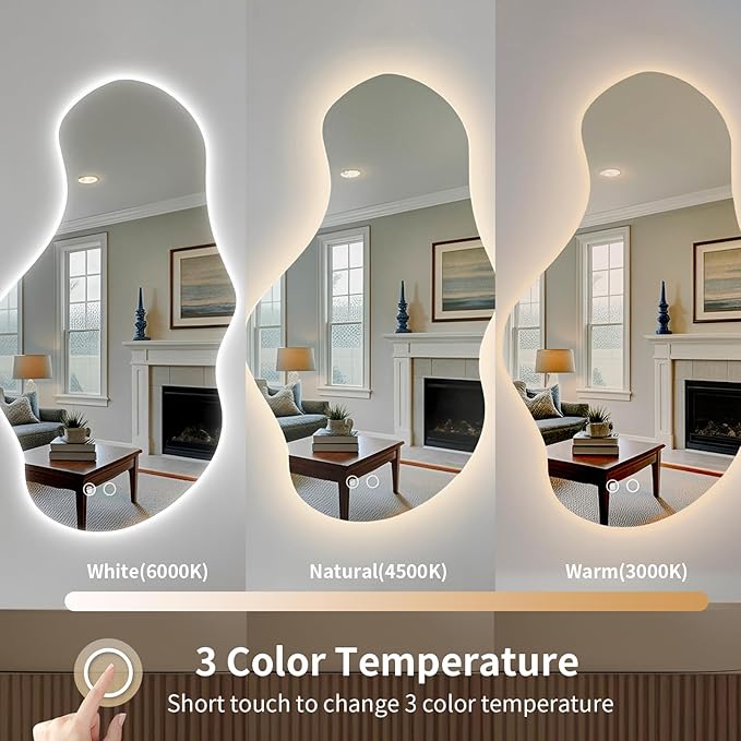 Modern Irregular LED Bathroom Mirror