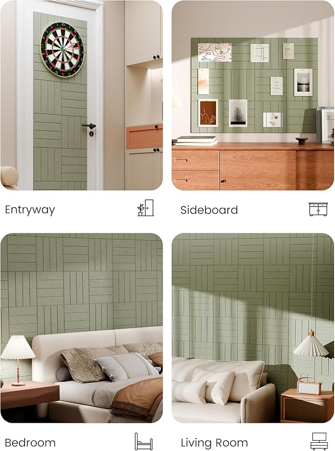Bumusty Large Cork Board Alternative-48 x 36" Felt Bulletin Board Tiles