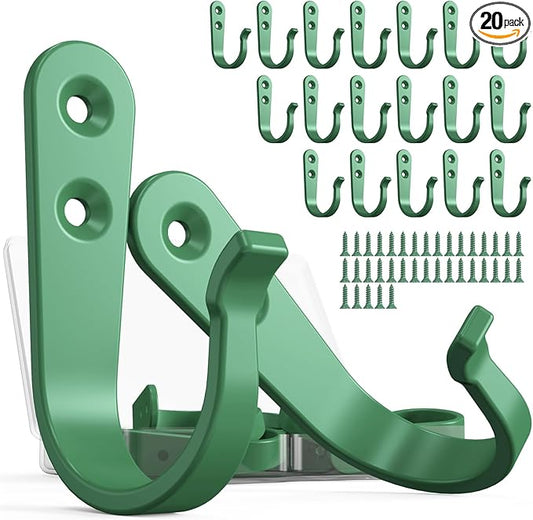 BREYDROK 20PCS Heavy Duty Metal Wall Hooks, Coat Hooks