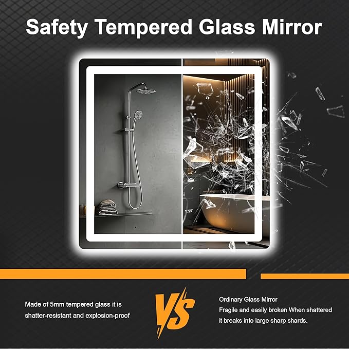 AMOISE LED Bathroom Vanity Mirror