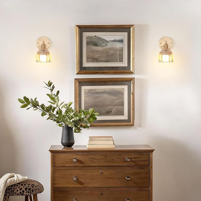 Shenmoyl Vintage Battery Operated Wall Sconce