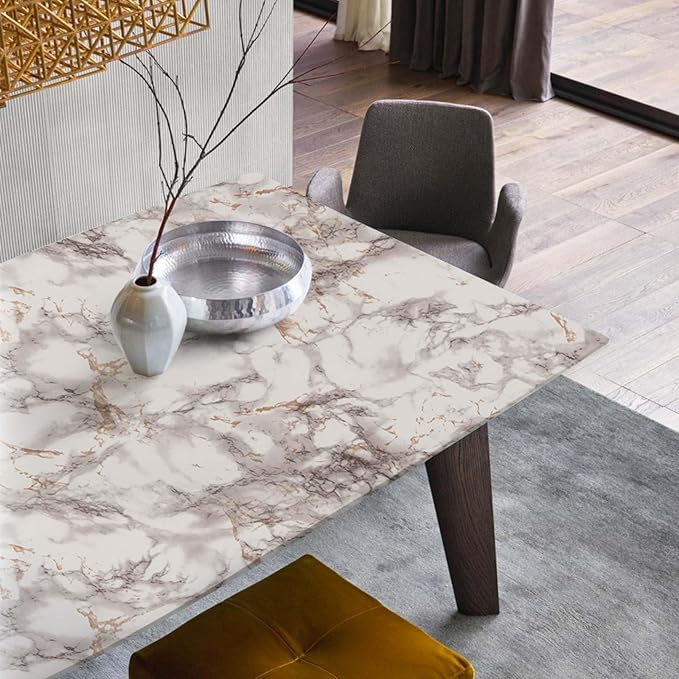 Abyssaly Marble Contact Paper Brown Peel and Stick Countertops Waterproof