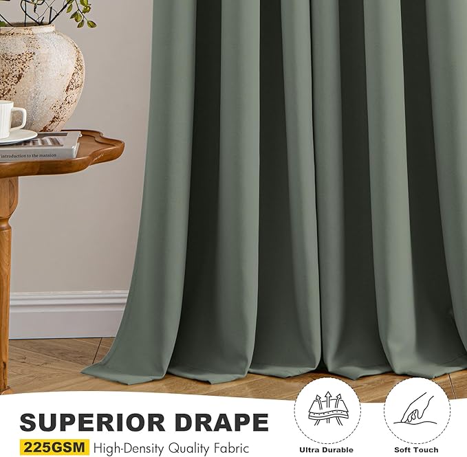 MIULEE Blackout Curtains for Bedroom Living Room 2 Panels, Thermal Insulated