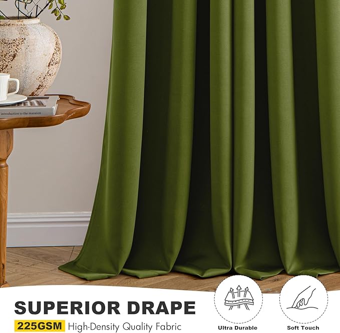 MIULEE Blackout Curtains for Bedroom Living Room 2 Panels, Thermal Insulated