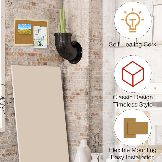 OWLKELA Cork Board 14.6"X 11", Notice Pin Board, Memo Board, Vision Board