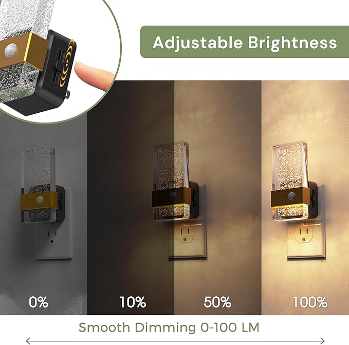 L LOHAS LED Motion Sensor Night Light, 2 Pack Night Lights Plug Into Wall