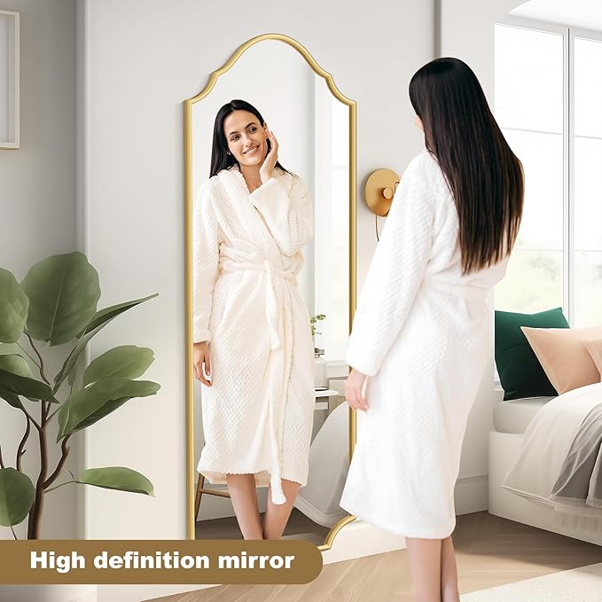 WallBeyond Arched Full Length Mirror Wall Mounted, Living Room, Hanging or