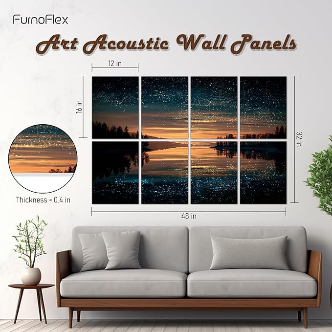Art Acoustic Panels Tiles Decorative Room Sound Proof Foam Absorbing Panels