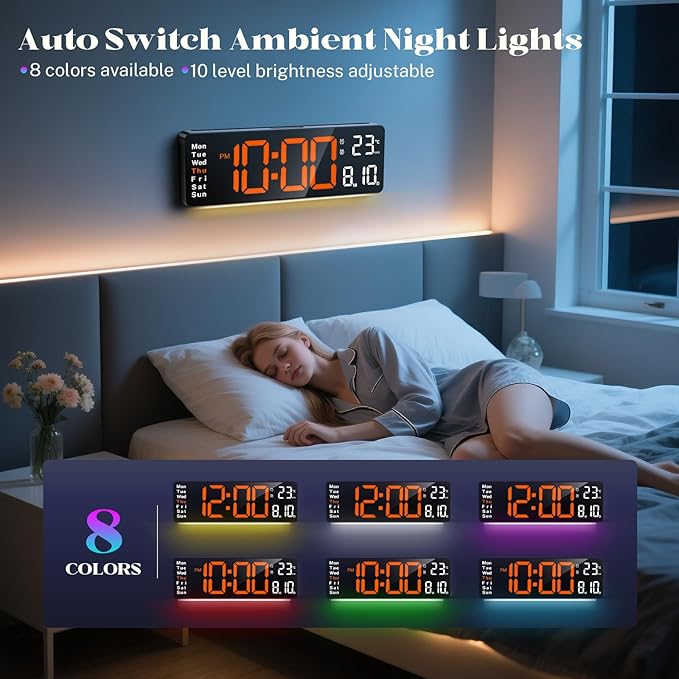 16" Large Digital Wall Clock