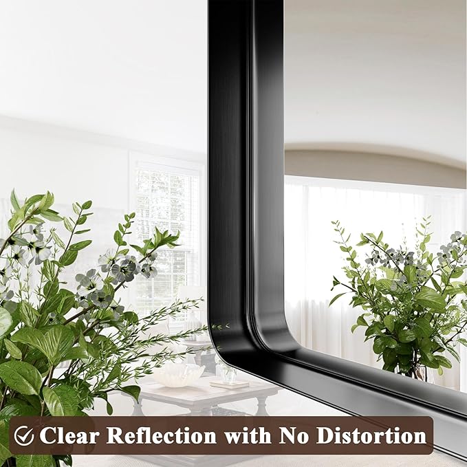 55"x 30" Black Bathroom Mirror