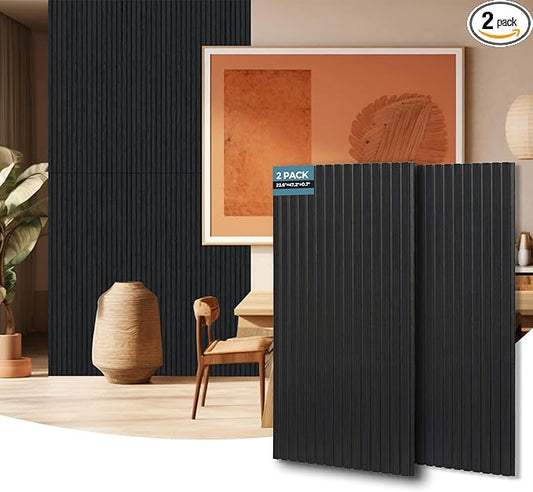 AKUMAX 2 Pack Acoustic Panels, Wood Slat