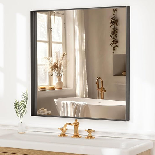 36”x 30” Black Bathroom Mirrors