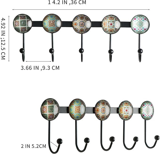 Boho Coat Rack Wall Mounted