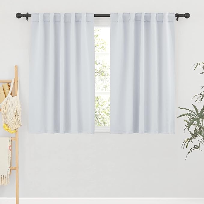 RYB HOME White Curtains for Bedroom