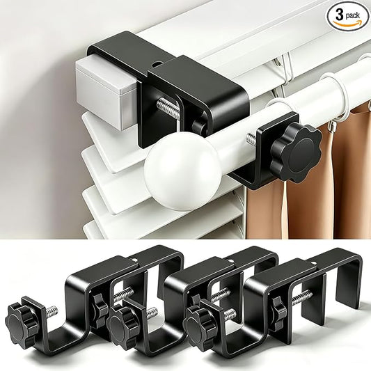 Mimiio No Drill Curtain Rod Brackets