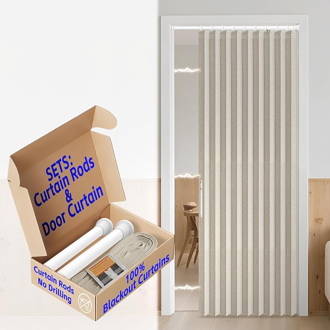 AJAZZ Blackout Door Curtains