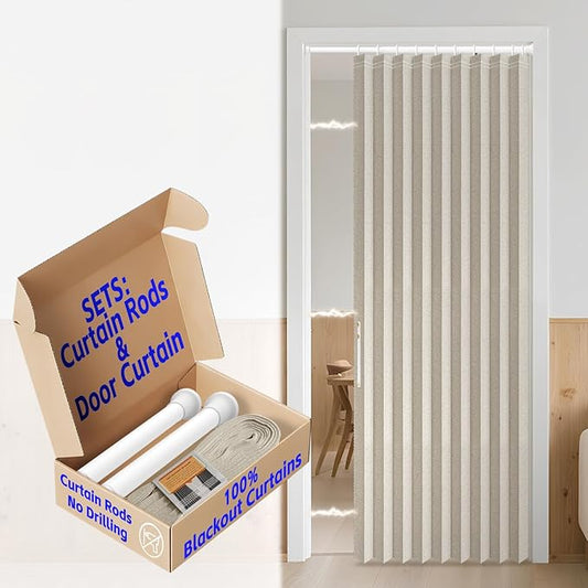 AJAZZ Blackout Door Curtains