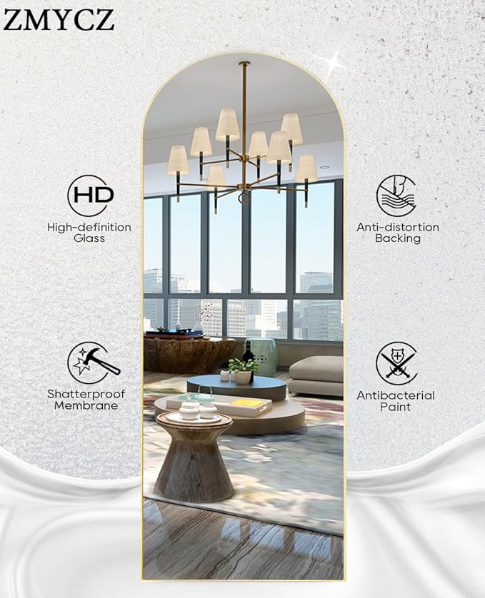 Full Length Mirror, Oversized Standing Mirror, Hanging or Leaning Against Wall