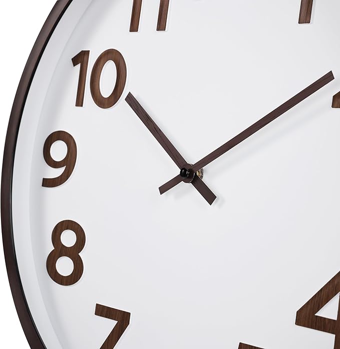 Modern Wood Farmhouse Wall Clock 16 Inch Large Vintage Wall Clocks Battery